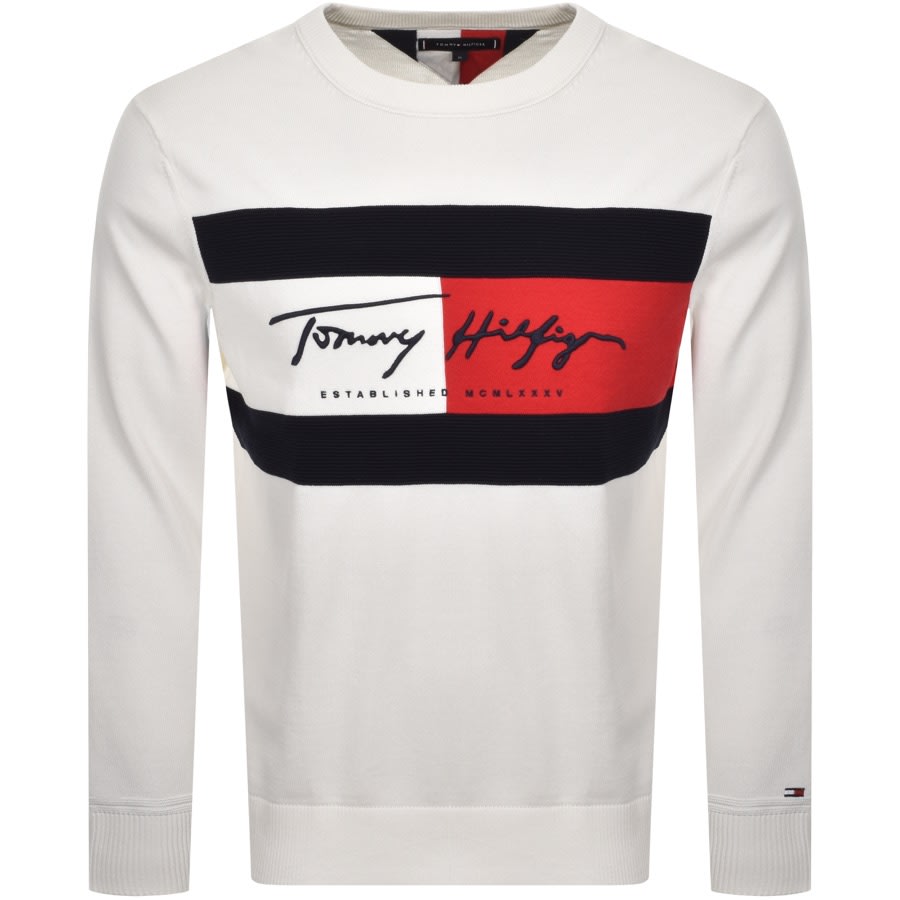 Alternative Image for ProductTommy Hilfiger Autograph Logo Sweatshirt White1